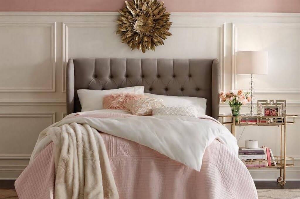 retro glam bedroom