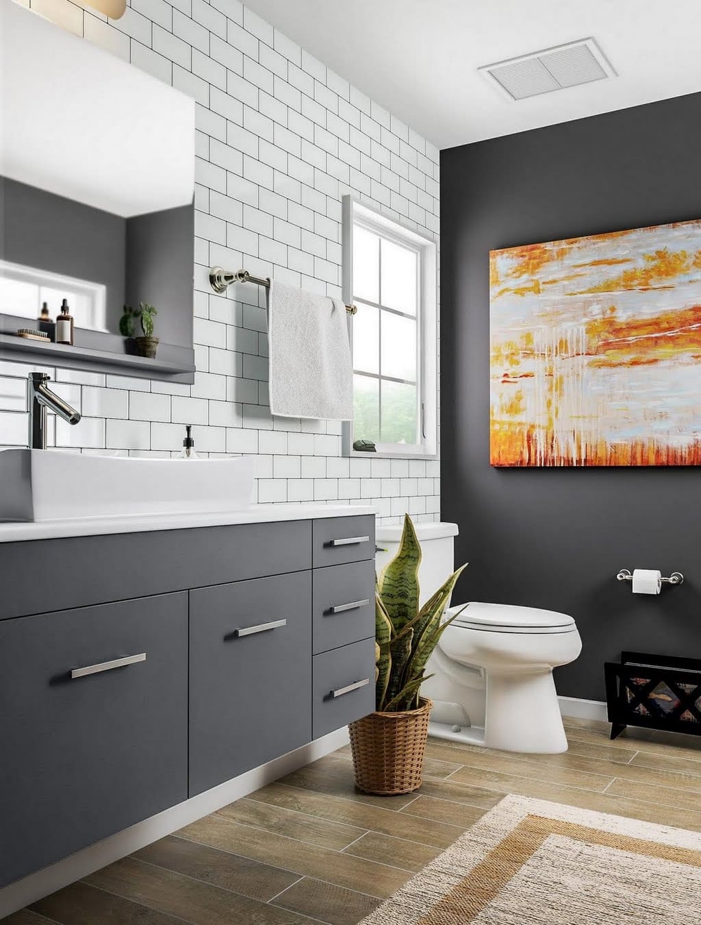 Modern Charcoal Bathroom