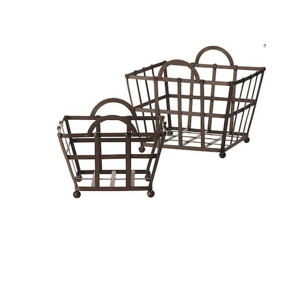 Home Decorators Collection Connor Rustic Iron Baskets (Set of 2)