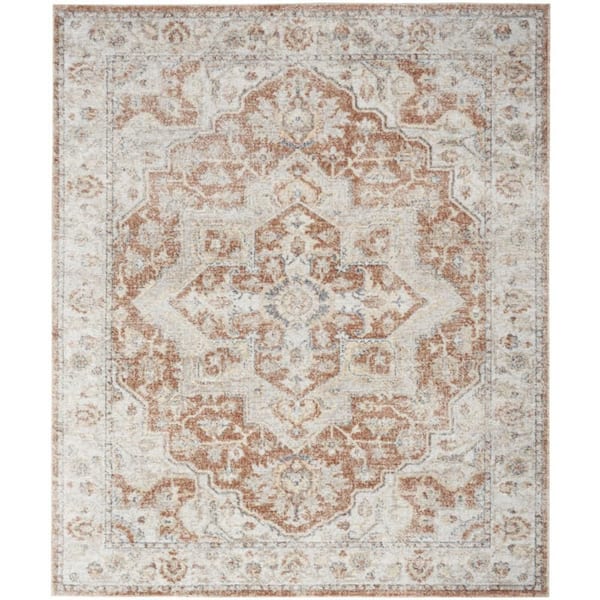 9 ft. x 12 ft. Gold Oriental Power Loom Area Rug