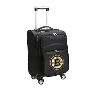 NHL Boston Bruins 21 in. Black Carry-On Spinner Softside Suitcase