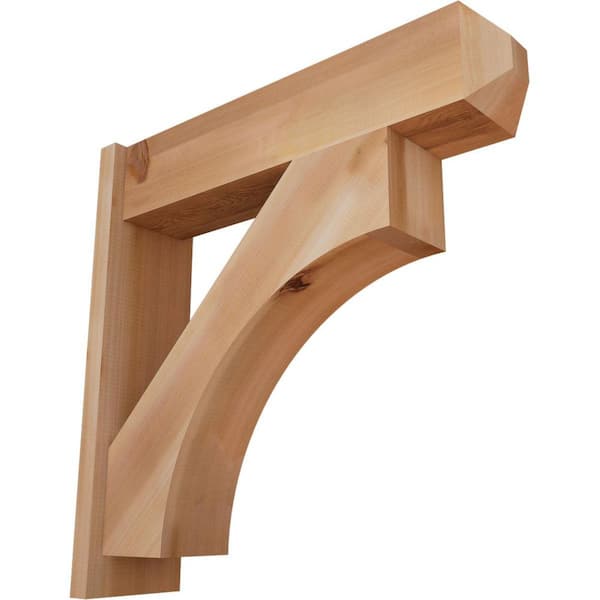 Ekena Millwork 8 in. x 30 in. x 30 in. Westlake Craftsman Smooth Western Red Cedar Outlooker