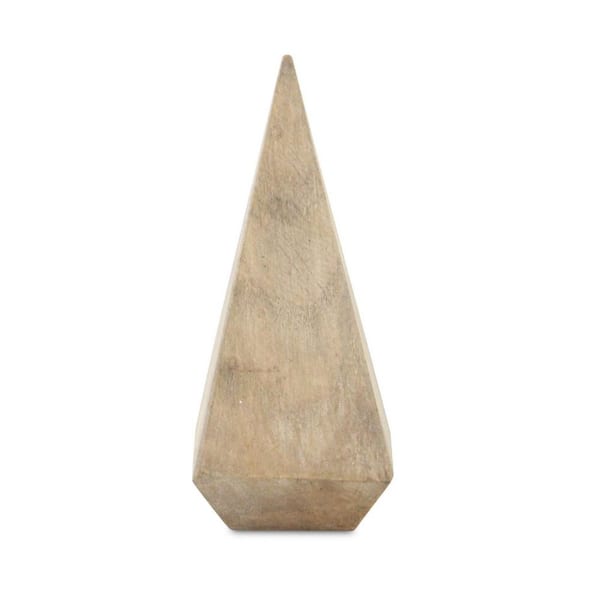 Clear 2.25 in. x 5.5 in. Triangular Wood Holiday