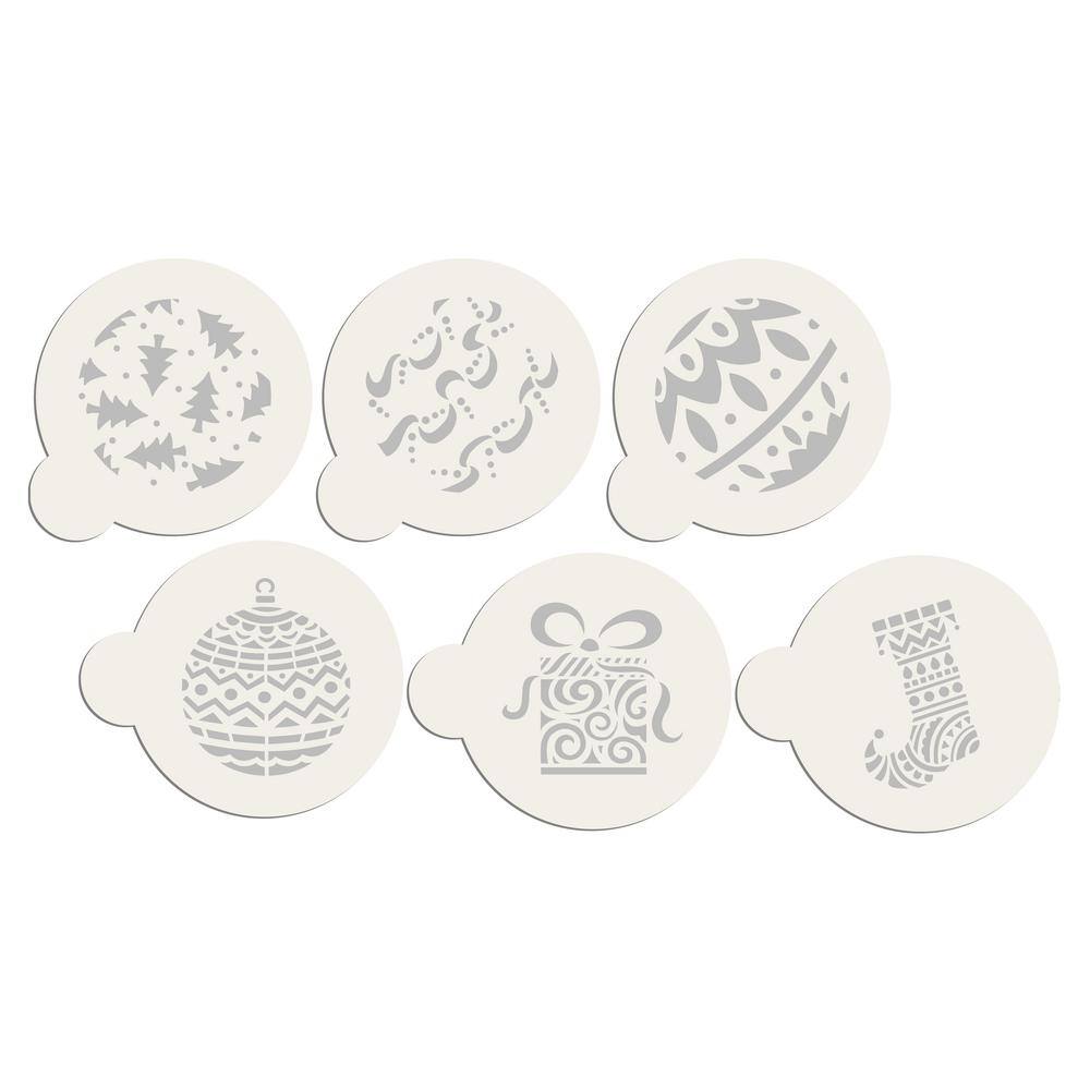 Holiday Christmas Greetings Designer Stencils Decorating Cookie/Cupcake Stencil 