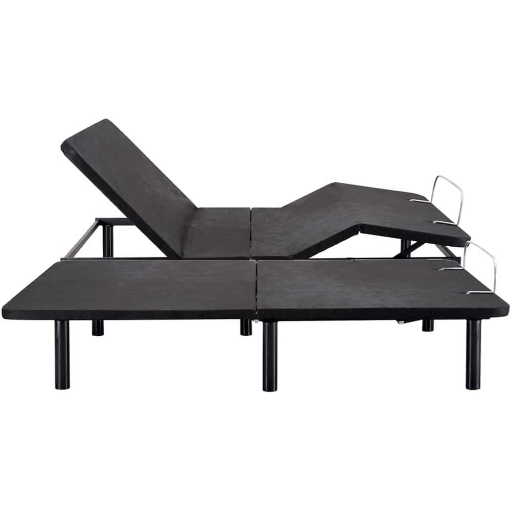 Serenity 15" Black Metal Adjustable King Bed Frame with Wireless Remote