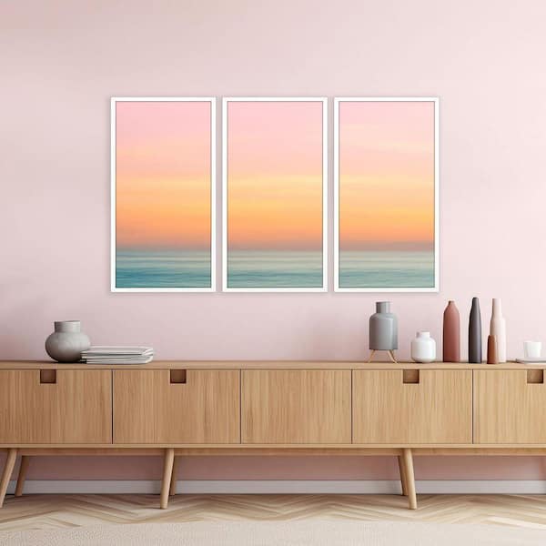 Studio D 3 Piece Framed Canvas Transfer Culture Art Print 37 in. x 19 in.