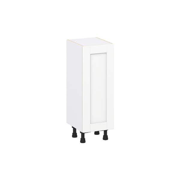 Milton 12 in. W x 14 in. D x 34.5 in. H Assembled Shaker Full Height Door Base Kitchen Cabinet in Bright White