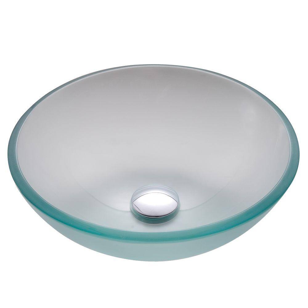 KRAUS Glass Vessel Sink in FrostedGV101FR The Home Depot