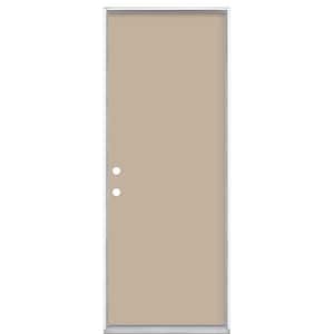 30 in. x 80 in. Flush Right-Hand Inswing Canyon View Painted Steel Prehung Front Exterior Door No Brickmold