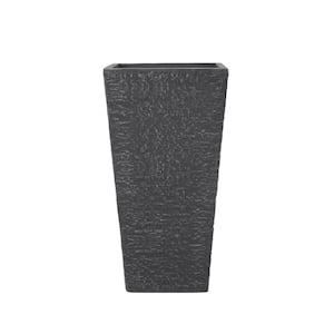 Tengren 29.75 in. Tall Gray Lightweight Concrete Outdoor Patio Planter