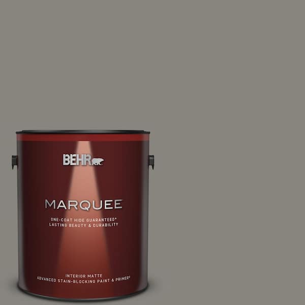 BEHR MARQUEE 1 gal. #PPU24-07 Barnwood Gray Matte Interior Paint & Primer