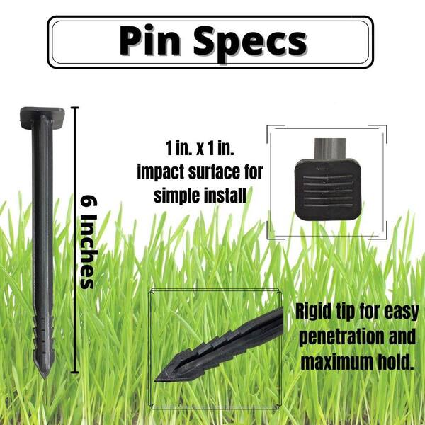 200x Ground Anchor Spikes for Garden Fleece or Sand Pit Cover Weed Control Ground Cover Membrane Landscape Fabric Mole Mesh All-Purpose