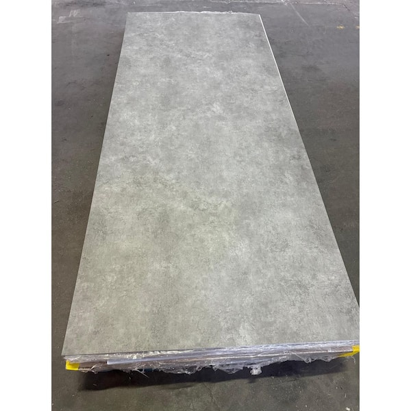 Falkirk Irvine II, 1/8 in. x 2 ft. x 4 ft. Gray Matte SPC Decorative Wall Paneling, Faux Concrete, 4-Pack