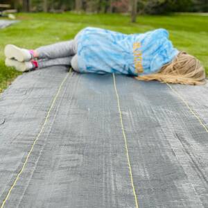 3 ft. x 100 ft. Weed Barrier Landscape Fabric with U-Shaped Securing Pegs, Heavy-Duty Block Gardening Mat Weed Control