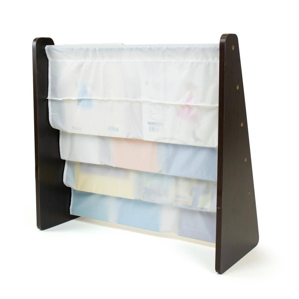 Espresso Collection Espresso/White Kids Book Rack Storage Bookshelf - thumbnail 6