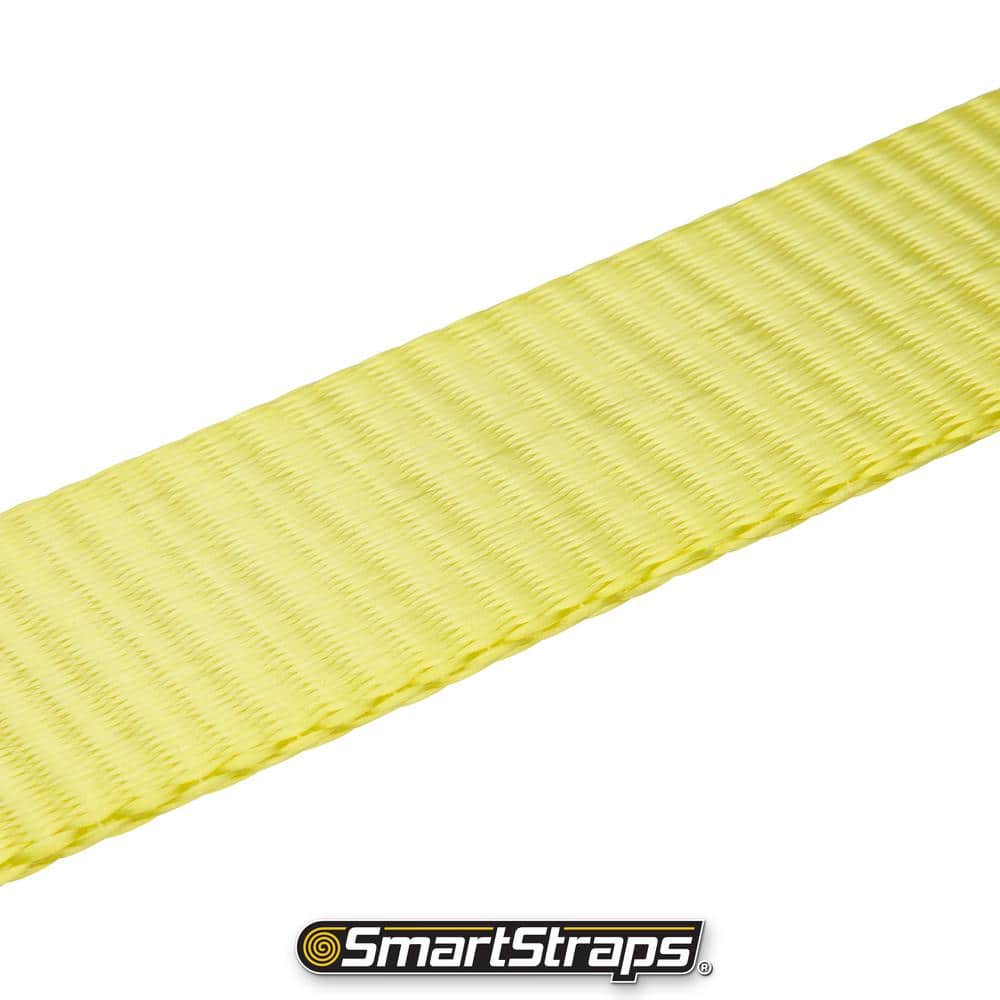 High-Visibility Yellow Nylon Web Sling 2"x4' with Loop Ends