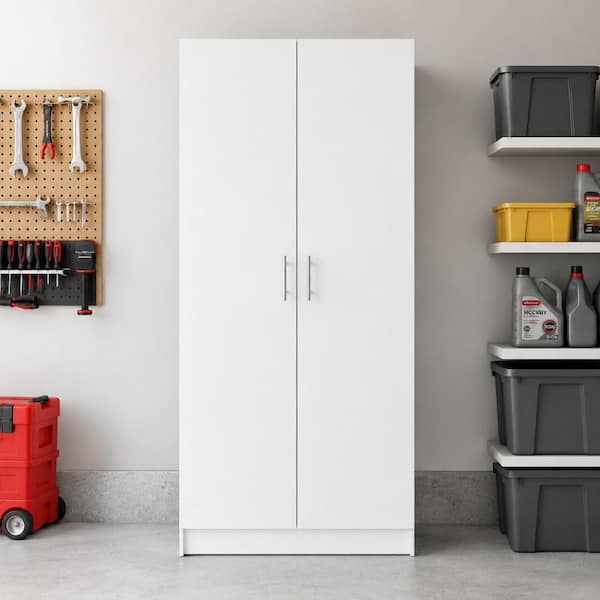 Klair Living Modex White Multi-Purpose Utility Storage Cabinet (3