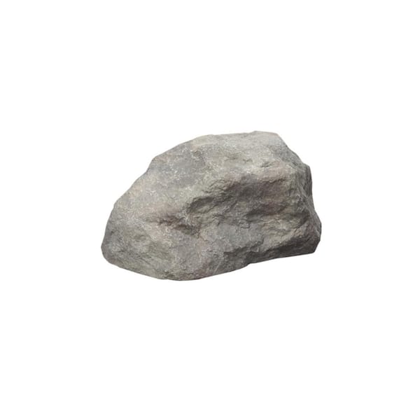 17 in. x 10.5 in. x 8 in. Gray Fiberglass Composite Artificial Landscape Rock Cover for Yard Decor