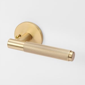 Taylor Champagne Gold Dummy Interior Door Lever with Concealed Screws (2-Pack)