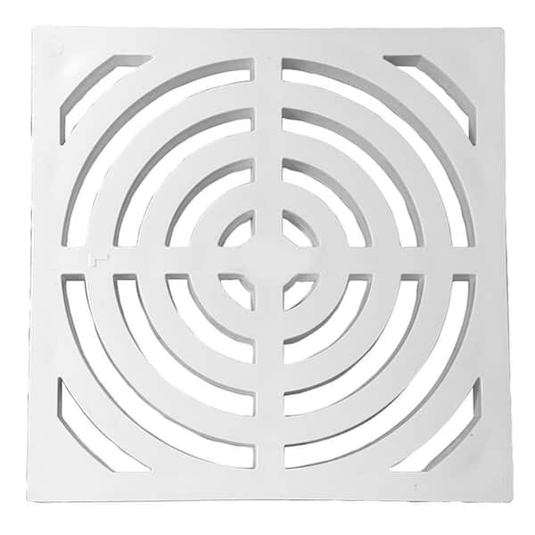 JONES STEPHENS 9-1/8 in. Square PVC Full Top Grate for Floor Sink