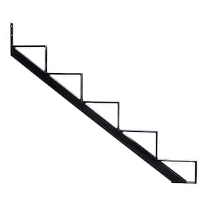 5-Steps Steel Stair Stringer black 7-1/2 in. x 10-1/4 in. (Includes 1 Stair Stringer)