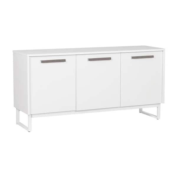 white file credenza