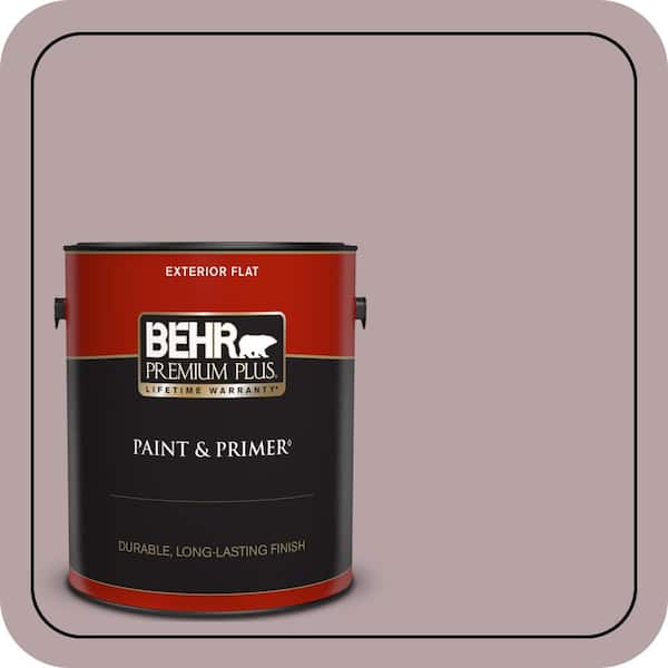 BEHR PREMIUM PLUS 1 gal. #100F-4 Dark Lilac Flat Exterior Paint & Primer