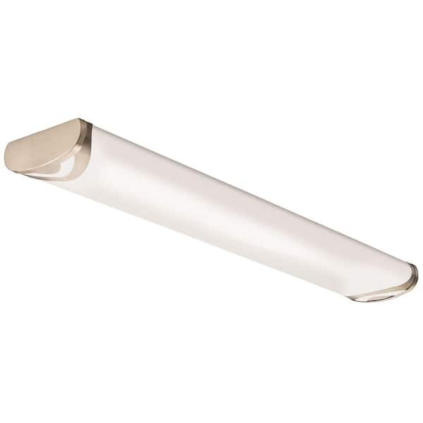 Lithonia Lighting Boomerang 4 ft. Brushed Nickel LED Decorative Linear Flush Mount