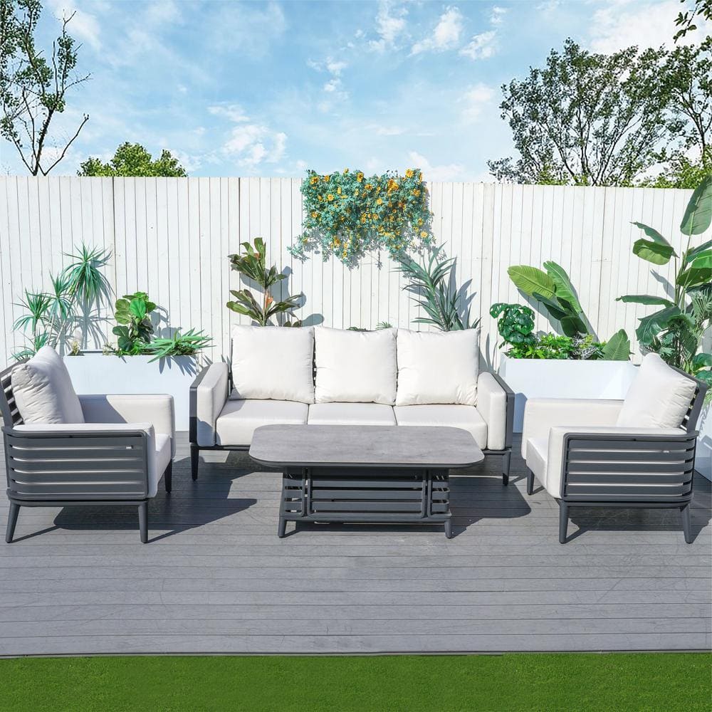 4-Piece Aluminum Patio Conversation Set With Cushions price history on PriceWatchPro