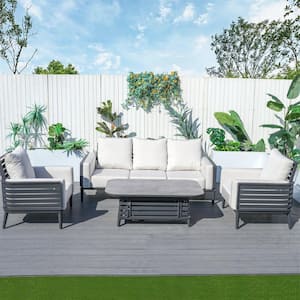 4-Piece Aluminum Patio Conversation Set With Cushions