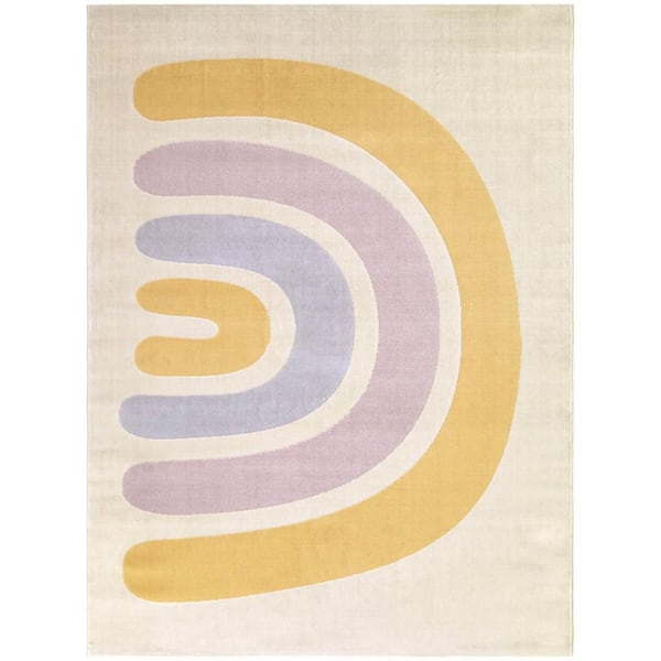BALTA Alice Cream 5 ft. x 7 ft. Striped Area Rug