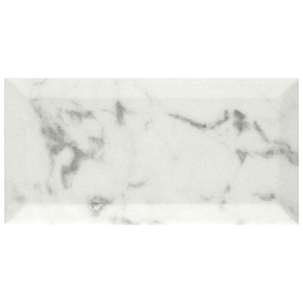 Classico Carrara Glossy Metro 3 in. x 6 in. Ceramic Wall Tile (5.72 sq. ft./Case) price history on PriceWatchPro