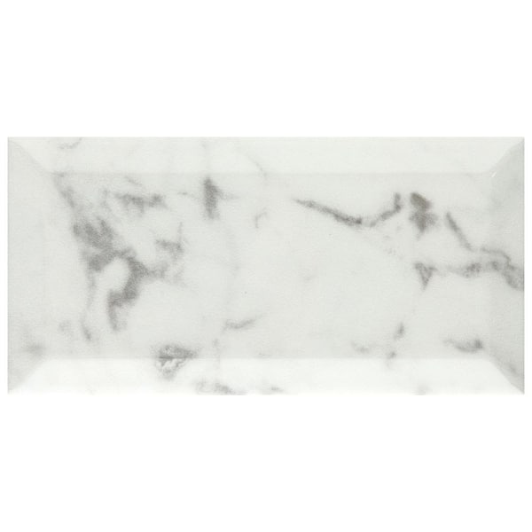 Merola Tile Classico Carrara Glossy Metro 3 in. x 6 in. Ceramic Wall Tile (5.72 sq. ft./Case)