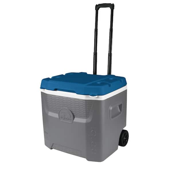 IGLOO MARINE ULTRA QUANTUM 52 49L ROLLER PORTABLE WHEELED COOLBOX CAMPING COOLER 