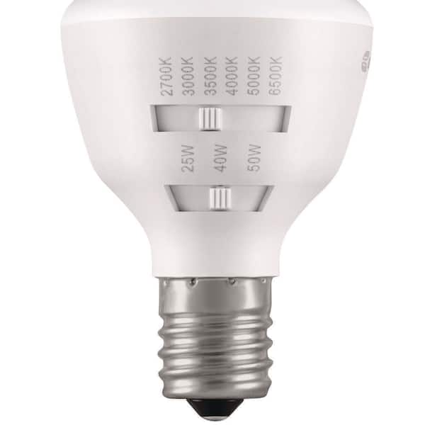 Universal Select 25/40/50-Watt Equivalent R14 E17 Dimmable LED Flood Light Bulb w/ Selectable Color Temperature (2-Pack)