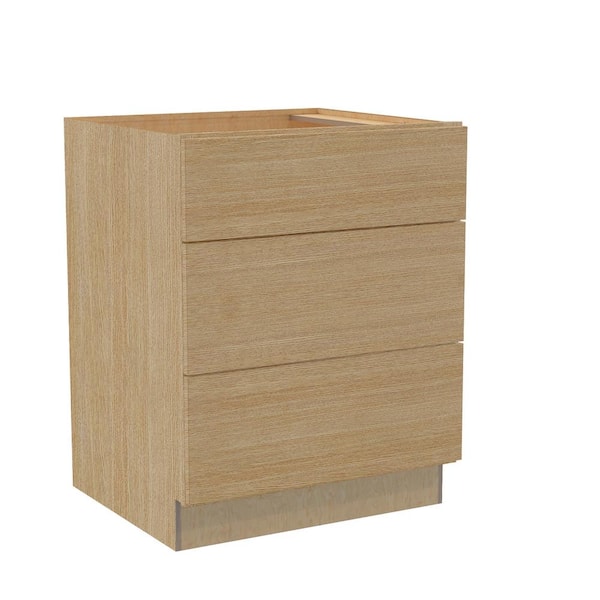 Hargrove 30 in. W x 24 in. D x 34.5 in. H Assembled Plywood Cooktop Base Kitchen Cabinet in Vanguard Oak with Soft Close