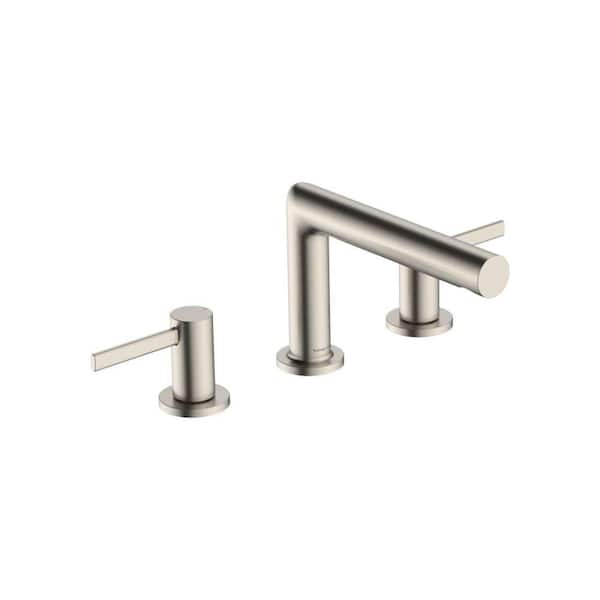 Zesis S 8 in. Widespread Double Handle Bathroom Faucet in Brushed Nickel