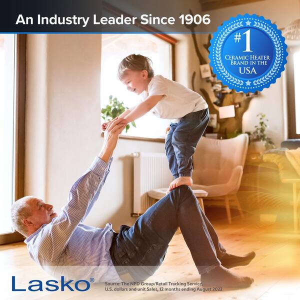 Lasko 1500-Watt 16 in. Electronic Ceramic Tower Space Heater in Black with  Touch Control and Adjustable Thermostat CT16558 - The Home Depot