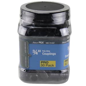 3/4 in. Plastic PEX-B Barb Coupling Pro Pack (50-Pack)