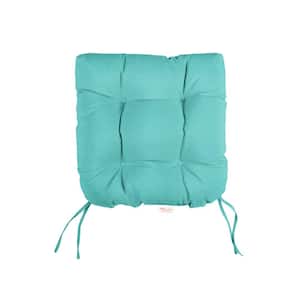 Sunbrella Canvas Aruba Tufted Chair Cushion Round U-Shaped Back 19 x 19 x 3