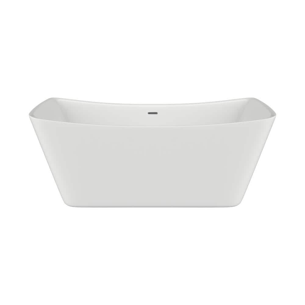 A&E 62 in. Acrylic Flatbottom Bathtub in White, White High-gloss acrylic -  A&E Bath and Shower, Kyla