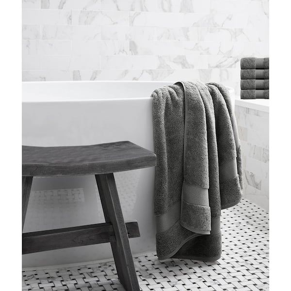 Plush Shadow Grey Hand Towel-20in x 30in