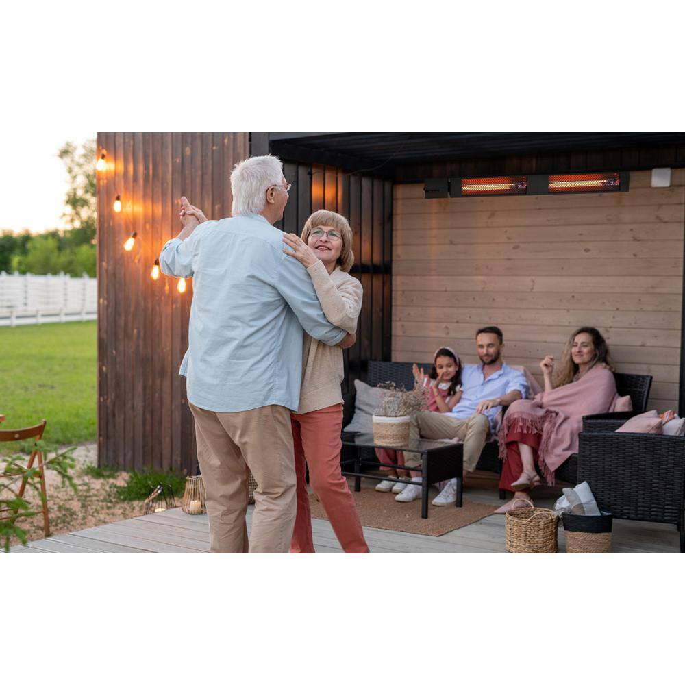 King Electric 24" Black Infrared Radiant Patio Heater with Remote