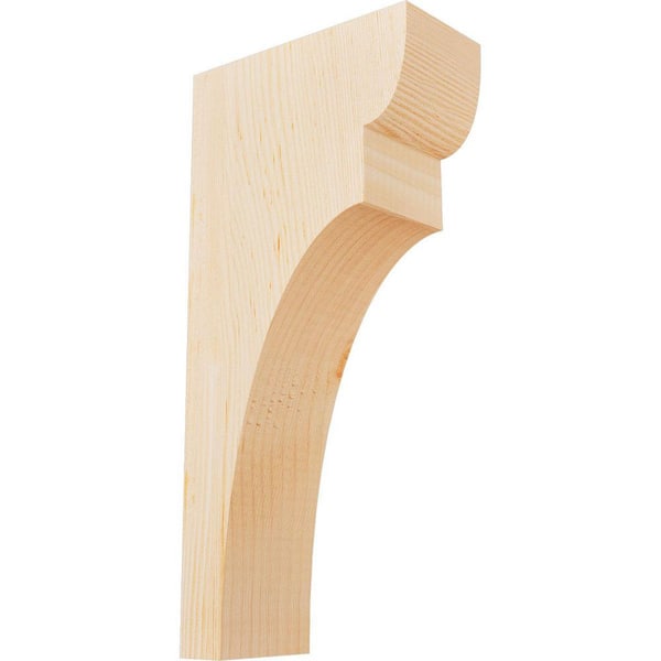 Ekena Millwork 3-1/2 in. x 8 in. x 16 in. Douglas Fir Yorktown Smooth Corbel