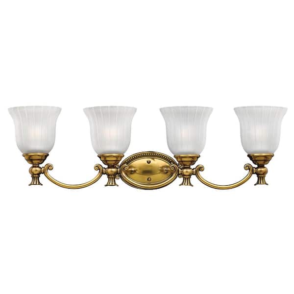 HINKLEY Francoise 31 in. 4 Light Burnished Brass Vanity Light