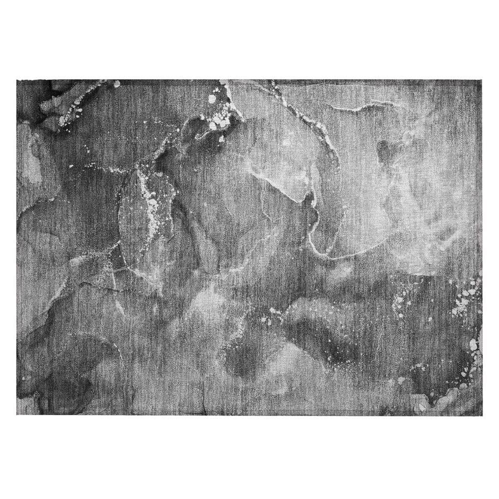 Gray 2 ft. x 3 ft. Woven Abstract Polyester Rectangle Indoor/Outdoor Area Rug price history on PriceWatchPro