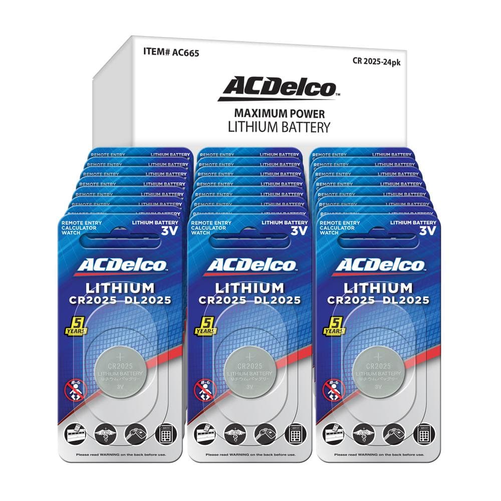 ACDelco Lithium Button Cell CR2025 3-Volt Battery (24-Pack) AC665 - The  Home Depot