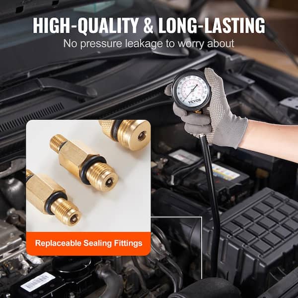 VEVOR Compression Tester Adapter Kit 9 PCS Automotive Engine Cylinder Leak  Down Compression Test Pressure Gauge 0-300 psi. QCQGYLCSYQY0XJV75V0 - The  Home Depot