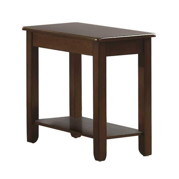 EVERGLADE HOME Paseo 23.75 in. Dark Cherry Rectangular Wood End Table