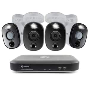 DVR-5580 4-Channel 4K UHD 1TB DVR Security Camera System with Four 4K Wired Bullet Cameras
